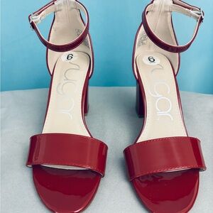 Sugar Red Heels with Glossy Finish
